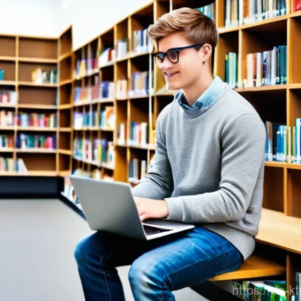 디지털 학습 자료 제작 방법 - **Prompt 1: Seamless Learning Experience Across Devices**
A young adult German student, aged aro...