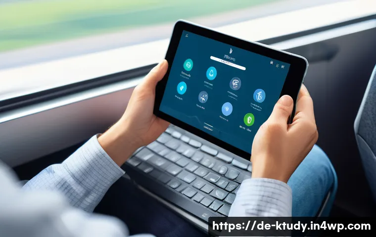 디지털 학습 플랫폼의 선택 기준 - A modern digital learning platform interface displayed on multiple devices including a smartphone, t...